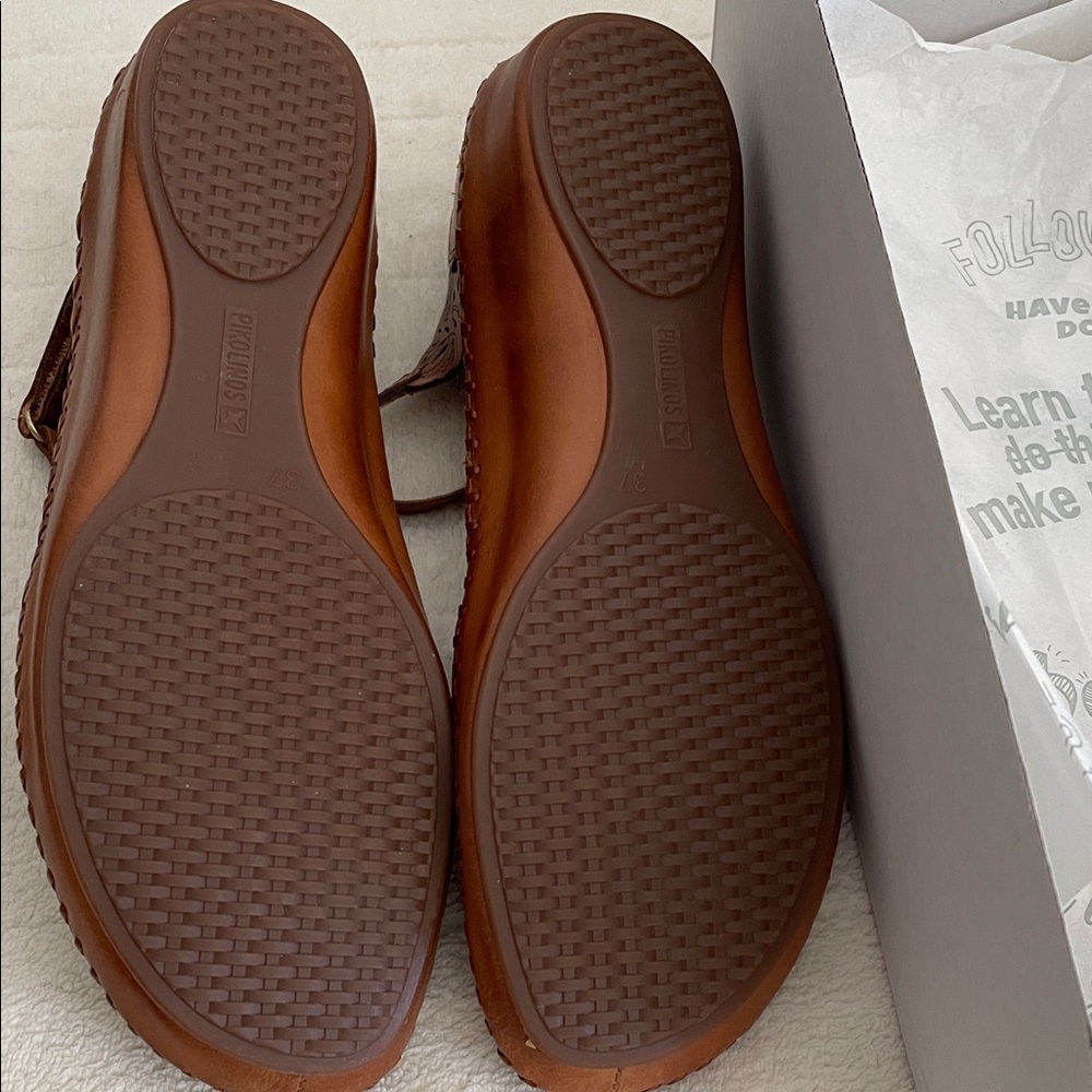 PIKOLINOS Women's Tan Cutout Flats, Size 37 (6.5/7) - Picture 7 of 13